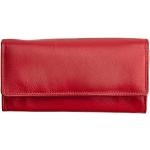Rote Josephine Osthoff Damenportemonnaies & Damenwallets mit Reißverschluss aus Leder mit RFID-Schutz 