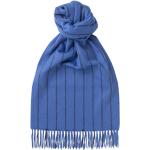 Reduzierte Hellblaue Kaschmir-Schals mit Fransen aus Kaschmir für Herren 