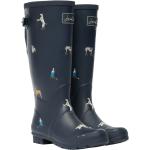 Joules Ladies Welly Print Wellingtons Dogs navy