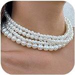 Silberne Perlenketten handgemacht für Damen zur Hochzeit 