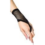 Schwarze Sexy Jowiha Fingerlose Handschuhe & Halbfinger-Handschuhe aus Mesh für Damen Einheitsgröße 