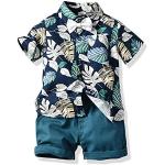 Cyanblaue Elegante Kurzärmelige Kinder T-Shirts für Babys Größe 98 für den für den Sommer 