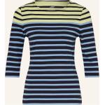 Hellblaue Gestreifte 3/4-ärmelige Joy Sportswear T-Shirts aus Jersey für Damen Größe M 