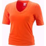 Orange Sportliche Joy Sportswear V-Ausschnitt T-Shirts für Damen Größe S 