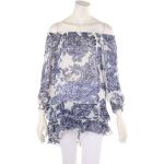 Joyce&girls Tunic Blouse Silk Volants Frills M navy blue white NEW