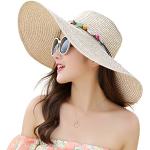 Reduzierte Schlapphüte aus Stroh für Damen Einheitsgröße für den für den Sommer 