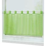 Grüne Scheibengardinen & Küchengardinen aus Voile transparent 1-teilig 