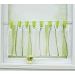 Grüne Moderne Scheibengardinen & Küchengardinen aus Voile transparent 1-teilig 