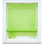 Grüne Moderne Raffrollos ohne Bohren aus Voile transparent 1-teilig 