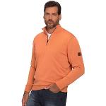 Orange JP 1880 Stehkragen Kaschmir-Pullover mit Reißverschluss aus Wolle für Herren Größe 6 XL Große Größen 