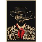 JQQBL Plakat Filmplakate Django Unchained Retro Poster Druck Wandkunst Leinwand Malerei Wohnkultur Quentin Tarantino Wandbild 50X70Cm Rahmenlos