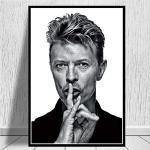 Reduzierte Schwarze David Bowie Poster 50x70 