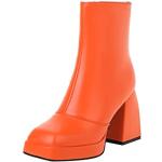 Orange Casual Spitze High Heel Stiefeletten & High Heel Boots mit Reißverschluss atmungsaktiv für Damen Größe 43 für den für den Sommer 