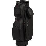 Schwarze Gesteppte Retro JuCad Golf Cartbags mit Reißverschluss aus Leder 