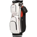 Schwarze Gesteppte Retro Golf Cartbags mit Reißverschluss aus Leder 