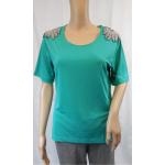 Grüne Judith Williams T-Shirts mit Pailletten für Damen Größe M 