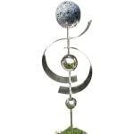 Silberne 100 cm Gartenstecker & Beetstecker matt aus Edelstahl 