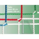 Jugend-Fußballtornetz mit hexagonalen Maschen, Rot / Weiß, 80 / 150 cm Rot / Weiß