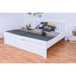 Hellbraune Moderne STEINER Betten mit Matratze lackiert aus Massivholz 200x200 