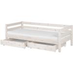 Weiße Kinderbetten aus Massivholz mit Schublade 90x200 