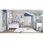 Weiße Forte Kinderzimmer & Jugendzimmer matt aus Metall 7-teilig 
