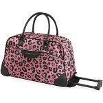 Pinke Animal-Print Juicy Couture Reisetaschen mit Rollen mit Leopard-Motiv für Damen 