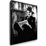 Charlie Chaplin XXL Leinwandbilder aus Holz 50x70 1-teilig 
