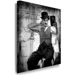 Charlie Chaplin Leinwandbilder aus Holz 40x60 