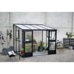 Juliana Anlehngewächshaus 'Veranda' 6,6 m², 3 mm Sicherheitsglas, anthrazit/schwarz