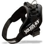 Schwarze Julius-K9 Reflektierende Hundegeschirre aus Stahl 