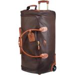 Schokoladenbraune JUMP Reisetaschen mit Rollen 63l mit Reißverschluss aus Textil für Herren 