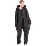Schwarze PEARL Damenjumpsuits & Damenoveralls mit Reißverschluss aus Fleece mit Kapuze Größe S für den für den Winter 