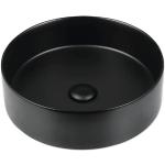 Schwarze Runde Handwaschbecken & Gäste-WC-Waschtische matt aus Keramik 