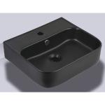 Schwarze Moderne Rechteckige Handwaschbecken & Gäste-WC-Waschtische matt aus Keramik 
