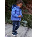 Blaue Wasserdichte Vertbaudet Stehkragen Kinderkapuzenjacken mit Reißverschluss aus Fleece maschinenwaschbar für Jungen Größe 152 