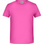 Pinke James & Nicholson Kinder T-Shirts für Jungen 