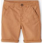 Beige Chino Shorts für Kinder mit Reißverschluss aus Baumwolle Größe 134 