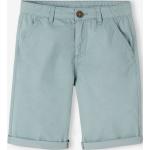 Blaue Chino Shorts für Kinder mit Reißverschluss aus Baumwolle für Jungen Größe 152 