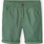 Grüne Chino Shorts für Kinder mit Reißverschluss aus Baumwolle Größe 122 