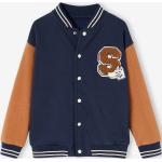Blaue Bestickte College Jacken für Kinder & Baseball Jacken für Kinder aus Frottee Größe 110 