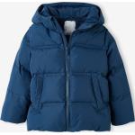 Blaue Wasserdichte Vertbaudet Kinderkapuzenjacken mit Reißverschluss aus Fleece für Jungen Größe 140 für den für den Winter 