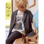 Graue Bestickte Vertbaudet Kinderblazer aus Baumwolle für Jungen Größe 86 