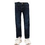 Blaue Staccato Straight Leg Jeans für Kinder aus Denim für Jungen Größe 104 
