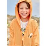 Orange Kindersweatjacken mit Reißverschluss aus Baumwolle für Jungen Größe 98 für den für den Winter 
