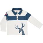 Offwhitefarbene Langärmelige nyani Bio Langarm-Poloshirts für Kinder mit Berg-Motiv aus Baumwolle Größe 80 