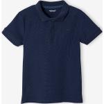 Marineblaue Kurzärmelige Vertbaudet Bio Kurzarm-Poloshirts für Kinder aus Baumwolle für Jungen Größe 140 