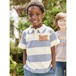 Blaue Gestreifte Kurzärmelige Vertbaudet Kurzarm-Poloshirts für Kinder aus Baumwolle für Jungen Größe 116 