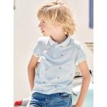 Blaue Kurzärmelige Vertbaudet Kurzarm-Poloshirts für Kinder aus Baumwolle für Jungen Größe 140 