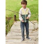 Gelbe Sportliche Wasserdichte Vertbaudet Gefütterte Kinderregenjacken mit Reißverschluss aus Jersey für Jungen Größe 98 für den für den Herbst 