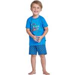 Blaue Schiesser Kurze Kinderschlafanzüge aus Baumwolle für Jungen Größe 98 